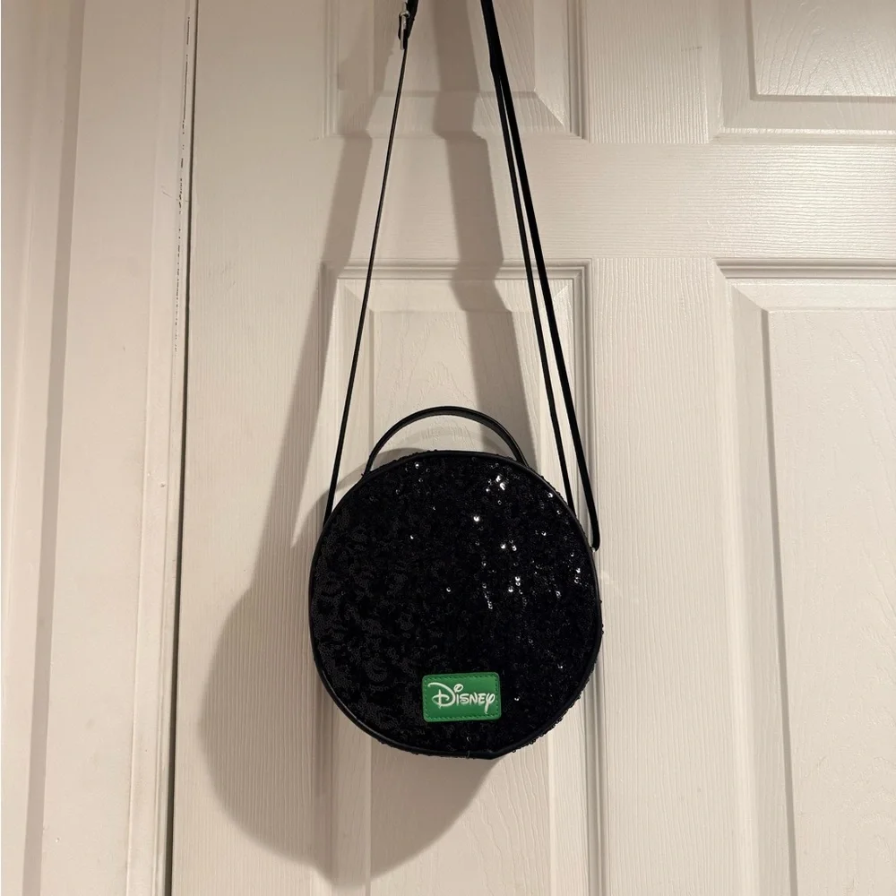 Black Sequin Disney Poison Apple Crossbody Bag